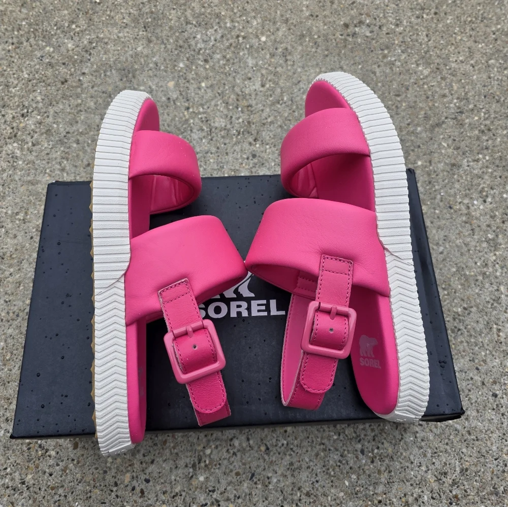 Sorel Women's Pink Sandals Women 7.5 - Picture 8 of 11